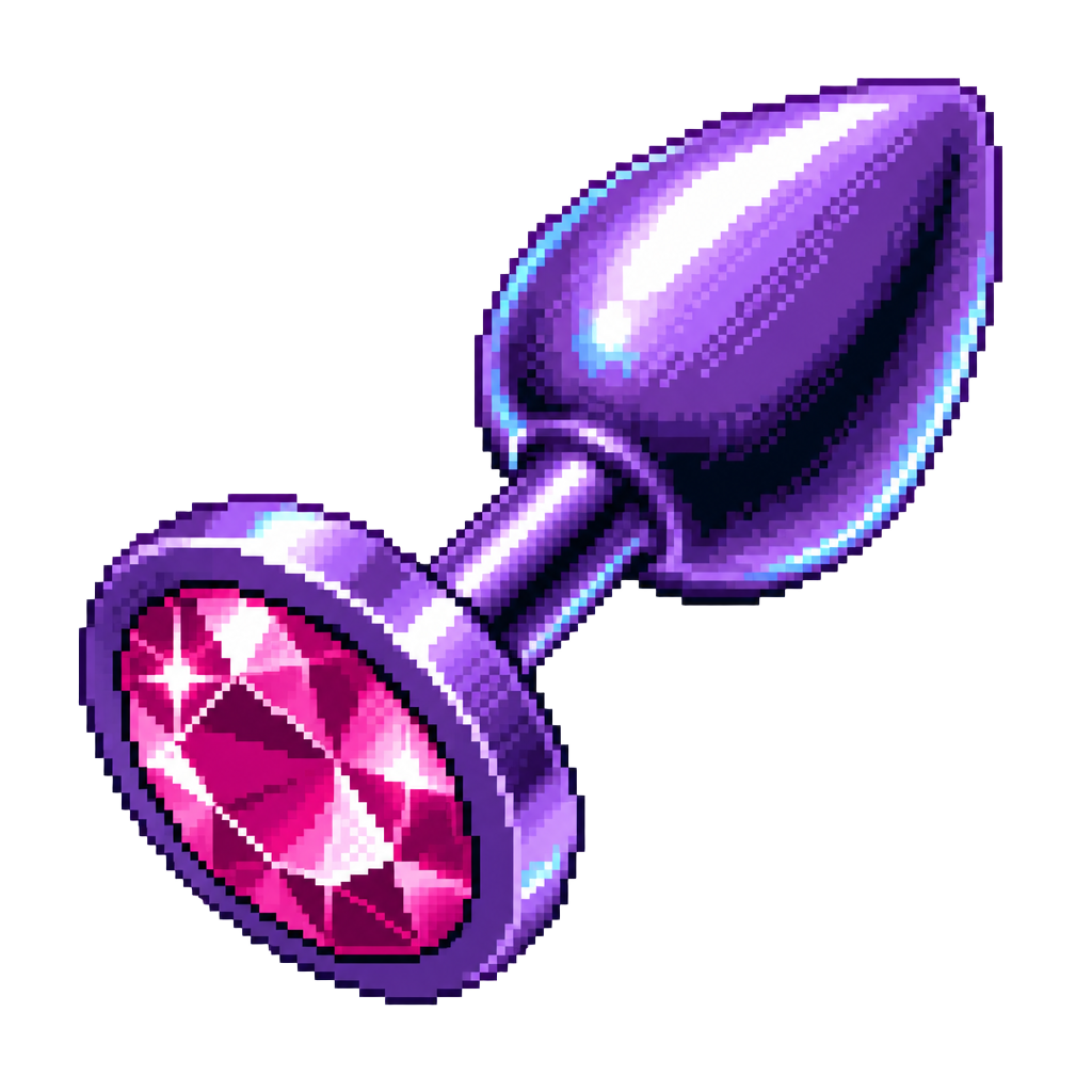 Lucy, the bejeweled butt plug and Gaydrian's best friend in Gaydrian and the Golden Strip