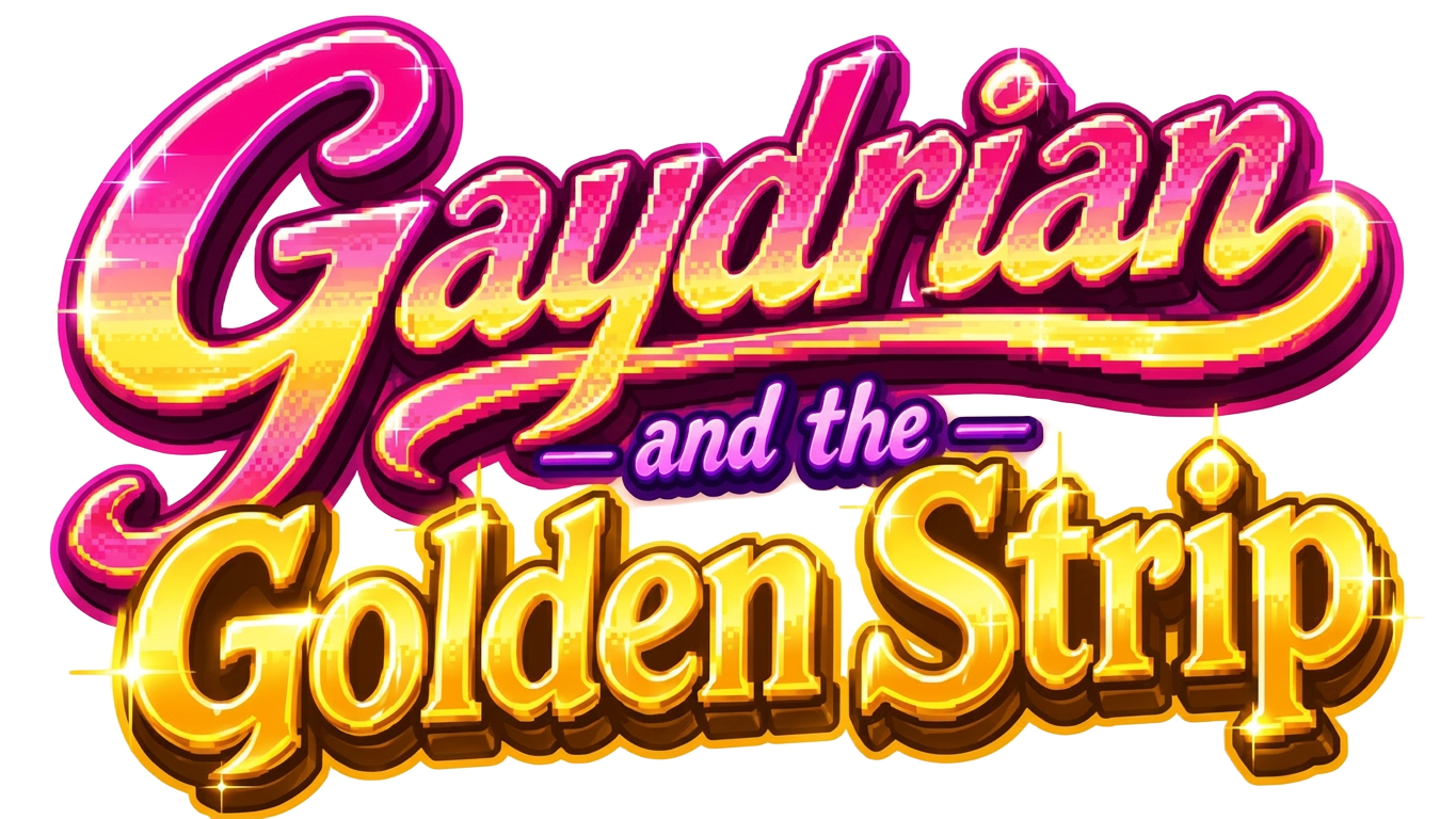 Gaydrian and the Golden Strip logo